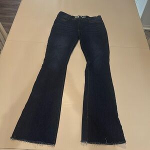 Pastel jeans size 9-10 dark blue denim bell bottom